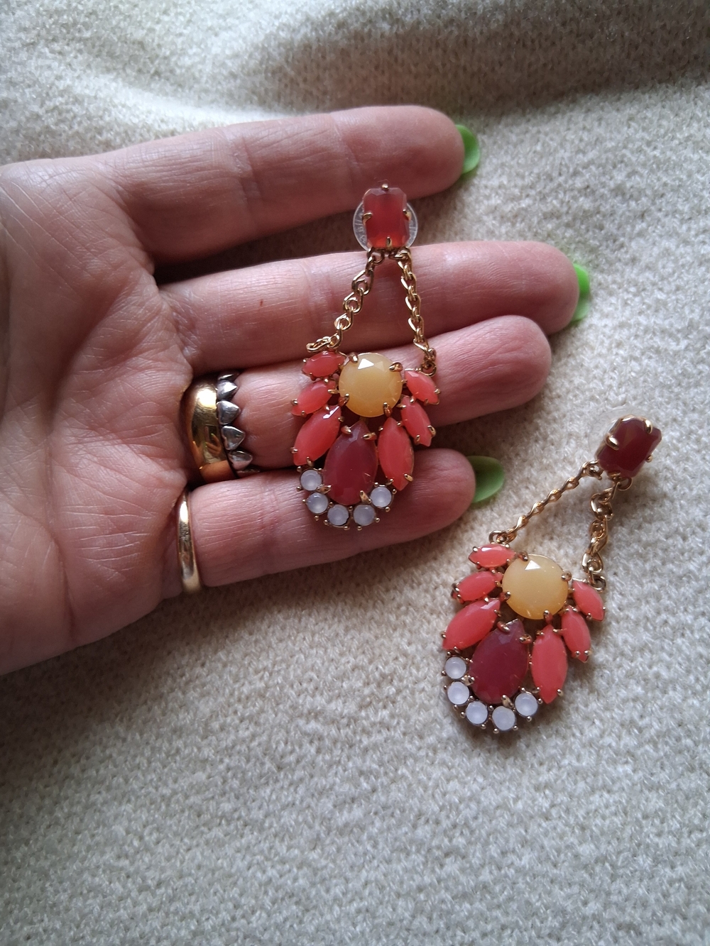 Kate Spade Gold-Tone Coral & Cream Drop Earrings - Women Jewelry